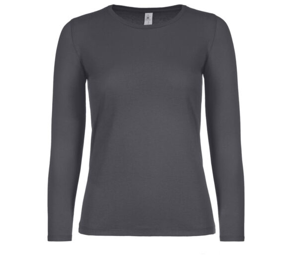 Ceci est un tee shirt manche longue pour femme de couleur dark grey.