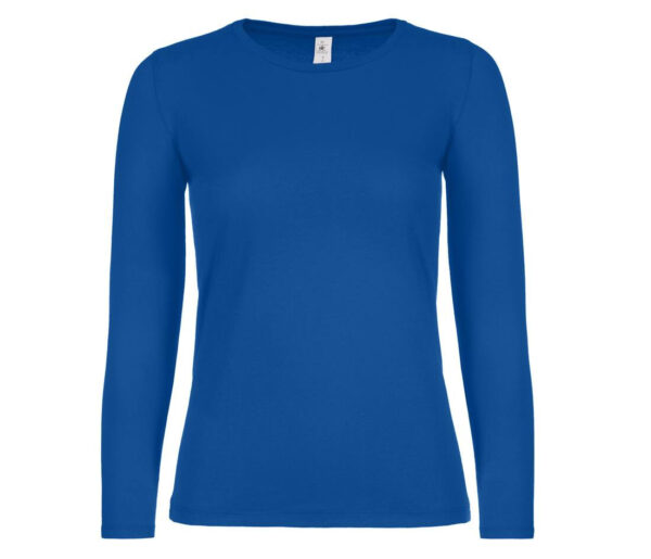 Ceci est un tee shirt manche longue pour femme de couleur royal blue.